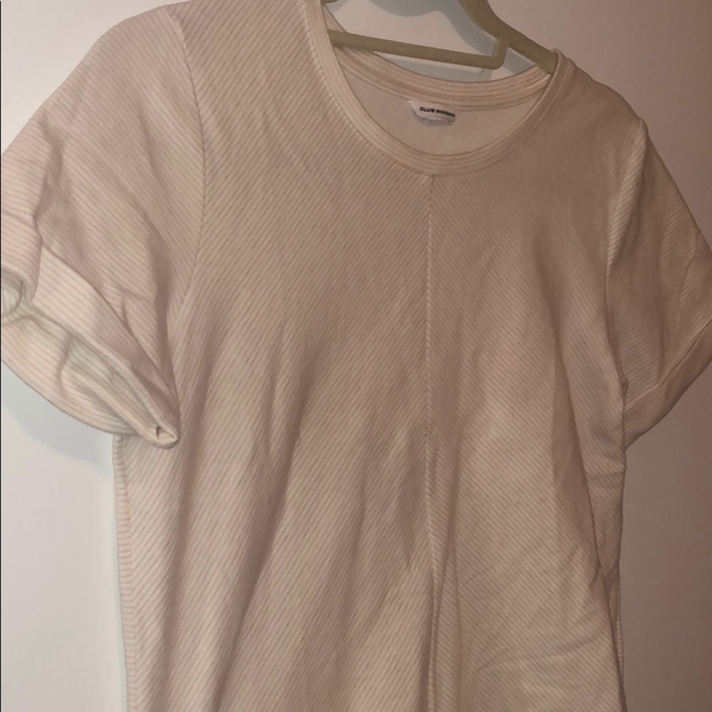 Club Monaco pink and white strip t shirt